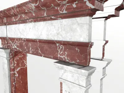 Marble  doorframe Low-poly 3D model
