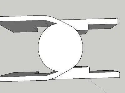 Fixed Closed Bathroom Stall Hinge 3D print model