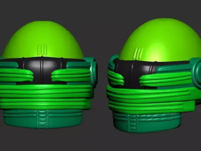 helmet high poly sculpt 3d printable 3D model