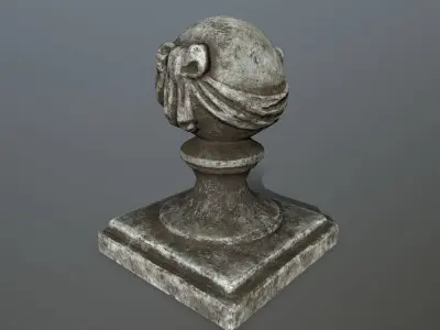 ornamental  stone Low-poly 3D model