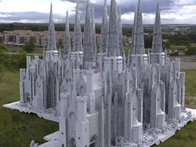 Victorian architecture 4 Gothic Halloween theme 3D model