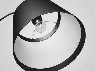 Black Floor Lamp 43 3D model