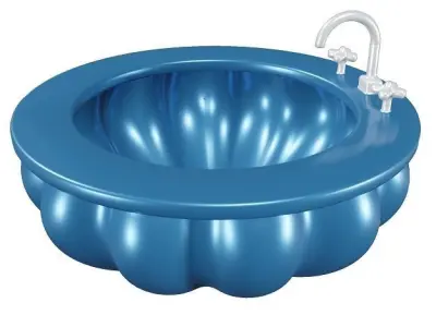 Fabulous Flower Wash Basin Low-poly 3D model