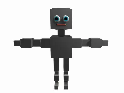 base robot Low-poly 3D model