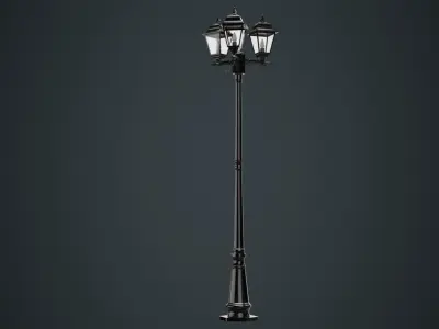 Street Light 2A Low-poly 3D model