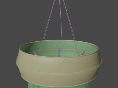 Black Hanging Light or Ceiling Lamp 3D model