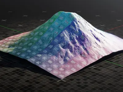 Iceland Mountain 5 3D model