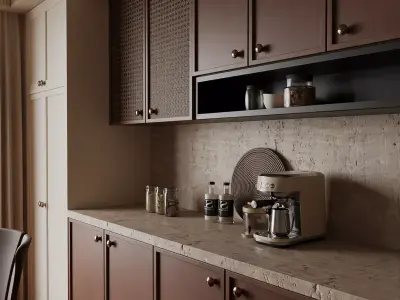 Modern Vintage Dining Area 3D model