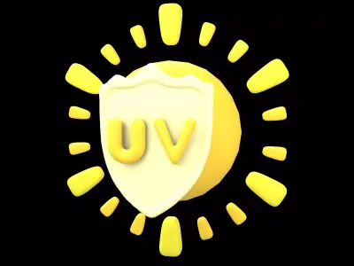 UV Reflection Icon v1 001 Low-poly 3D model