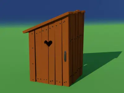 Rural Toilet 3D model