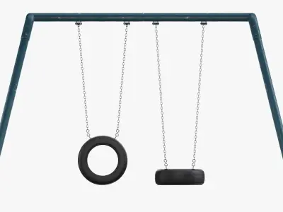 Tire swing outdoor 02 3D model