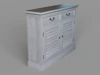 Marcy Shutter 2 Door Cabinet Grey 3D model