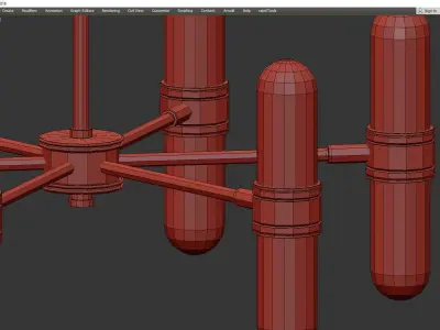 DUAL CHANDELIER Low-poly 3D model