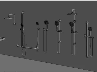 22 Plumbing Fixture Revit 2015 Families 3D model