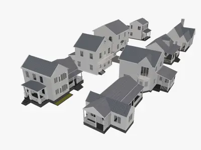 8 House Collection 3D model