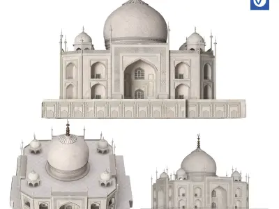 Taj Mahal Low-poly 3D model