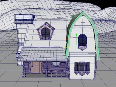 house cartoon Low-poly 3D model