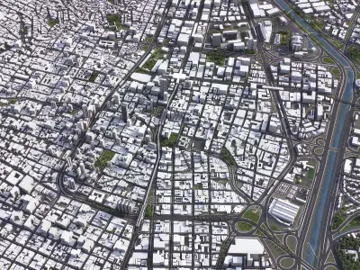 Medellin - 3D City Model Low-poly 3D model