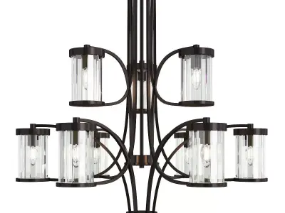 Nora 9 Light Chandelier Low-poly 3D model