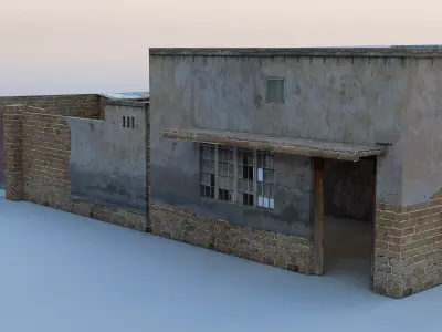 Old Village House 3D Model Low-poly 3D model