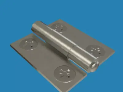Hinges with screws Low-poly 3D model