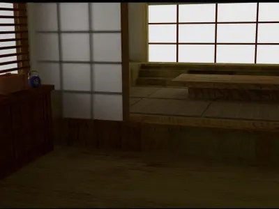 Interior Minimalis Low-poly 3D model