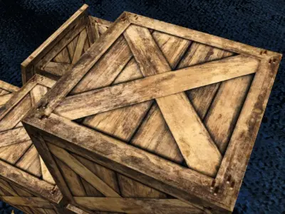 Stylized Wooden Crate Box Texture