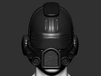 helmet high poly sculpt 3d printable ver 7 3D model 3D model 85