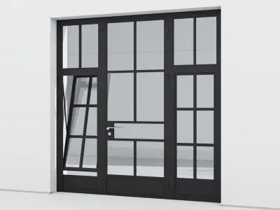 Aluminium door 214 3D model