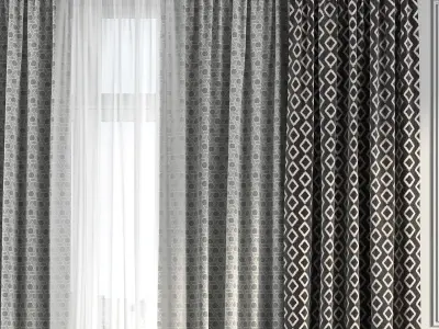 Curtain Set 192 3D model