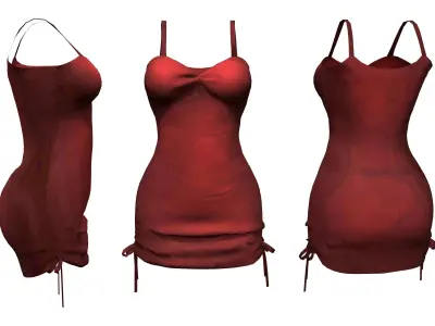 Spaghetti Dress Low-poly 3D model