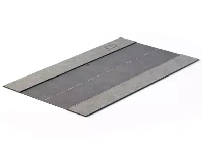 Street 24m x 14m Low-poly 3D model