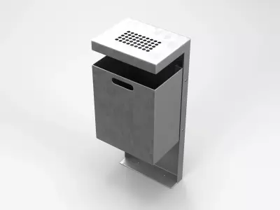 Street Trash Bin 3D model