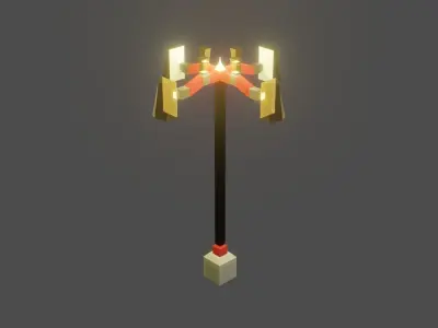 Low Poly Street Lamp Free low-poly 3D model