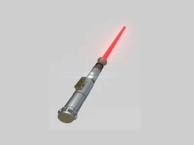 Star Wars Lightsaber 01 Red - SciFi Character Weapon Low-poly 3D model
