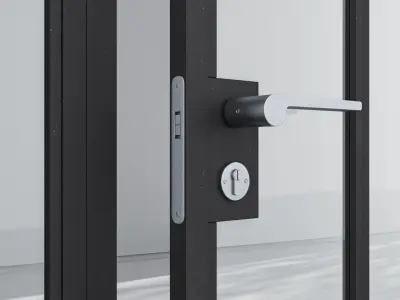 Aluminium door 182 3D model
