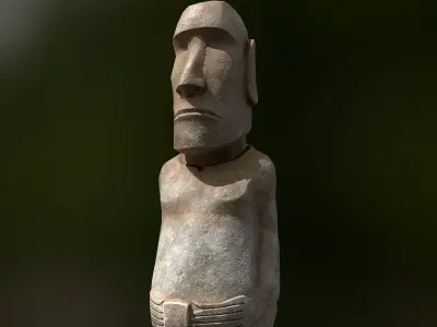 Easter Island Statue Low-poly 3D model