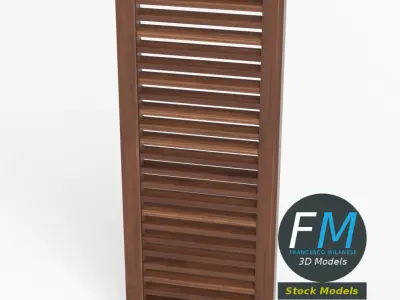 Louver window blind 3D model