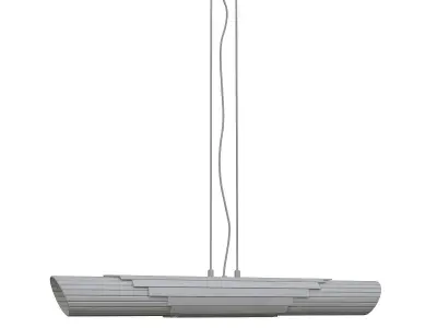 Harpia modern pendant light in brass and glass 3D model