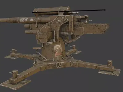 Flak88 Afrikakorps cammo 3D model