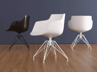 Flow Armchair 4-legged LEM 3D model