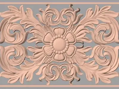 European furniture 3D relief models for CNC wood engraving E220 3D model