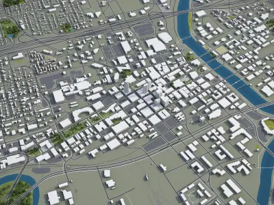 Des Moines  Low-poly 3D model
