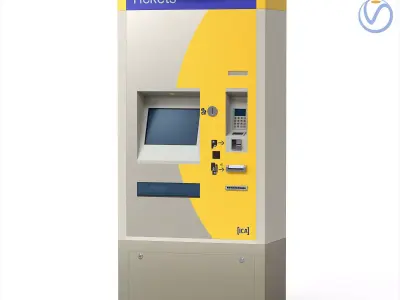  Biletomat ticket validation card payment machine Low-poly 3D model