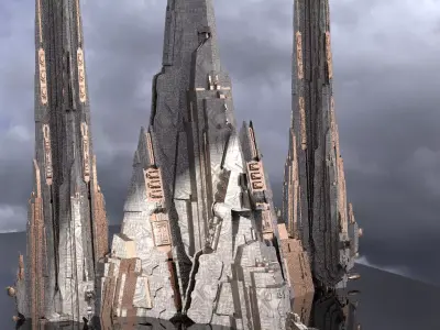 Mothership Colossal Skyscrapers 3D model