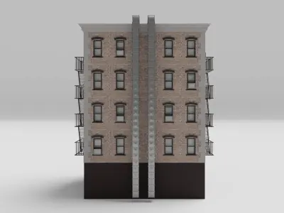  New York Downtown Modular Building 3D model