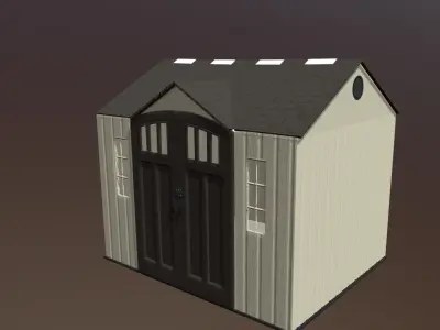 Small garden shed cabin 3D model