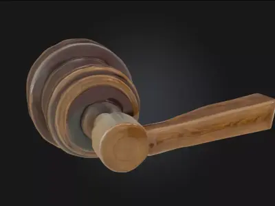 Gavel Majesty Symbolic Courtroom 3D model