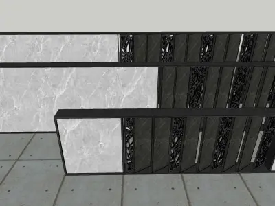 Realistic Boundary Wall 3D Model 3D model