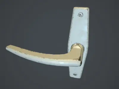 Old Door Handle PBR Game Ready Low-poly 3D model
